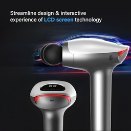 [HH00018334] مسدس تدليك مزدوج الرأس يأتى مع 8 رؤوس 10 سرعات بطارية قابله لاعاده الشحن