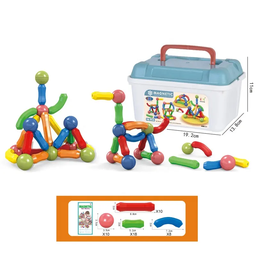 [HH00018508] صندوق مكعبات مغناطيسي ثلاثي الأبعاد للأطفال _ 90 قطعة