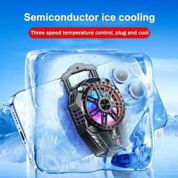 [HH00018633] مروحة سلكية لتبريد الهاتف ب 3 مستويات للتبريد مزودة بإضاءة آر جي بي