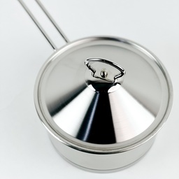 [HH00018836] كسرولة استانليس ستيل بغطاء ويد لسهولة الحمل مقاس 18سم