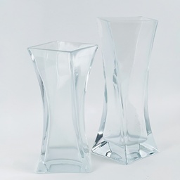 [HH00018972] فازة زجاج شفاف مقاس 30 * 12 سم لترتيب الزهور وتغير الديكور