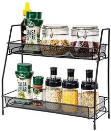 [HH00001283] ستاند 2 سلة لتنظيم أدوات المطبخ والحمام من المعدن