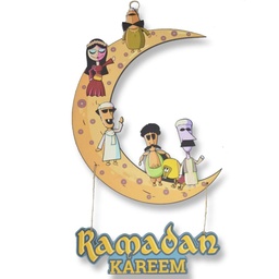 دلاية هلال رمضان كبير بأشكال وشخصيات رمضانية للديكور