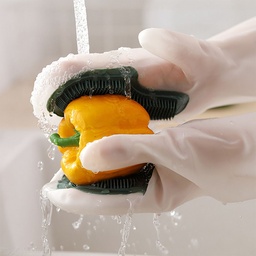 [HH00002655] جوانتي تنظيف وفرك سيليكون لغسيل الخضار والفواكه والصحون