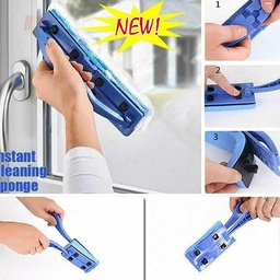 [HH00003355] اسفنجة وفرشه فليكسي لتنظيف الزجاج والاحواض والحوائط ذاتية العصر