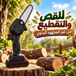 [HH00035971] منشار كهربائي لاسلكي لقطع الأخشاب وتقليم الأشجار 24 فولت