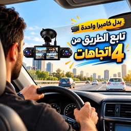 [HH00036306] كاميرا مراقبة للسيارة 4 كاميرات أمامية وخلفية وجانبية بدقة 1080P ورؤية ليلية