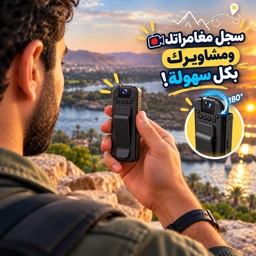 [HH00036309] كاميرا جيب ميني HD 1080P واي فاي لتسجيل الفيديو والصوت بعدسة دوارة 180 درجة ورؤية ليلية