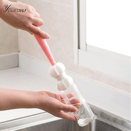 [HH00004515] فرشة تنظيف زجاجات المياه الطويلة  والأكواب وببرونة الاطفال علي شكل جزرة