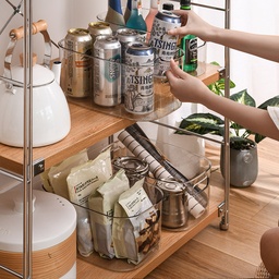 [HH00004900] باسكت اكليريك منظم وحامل لادوات المطبخ والحمام والميكب والملابس بيد