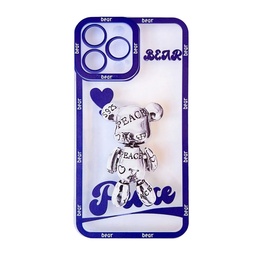 [HH00005044] iPhone 13 Pro Max Protective Case Camera Frame Cool Bear Design 