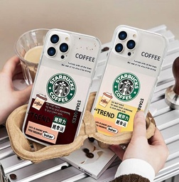 [HH00005048] iPhone 13 Plastic Protective Case Coffee Trendy Design