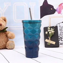 [HH00005064] Thermal Stainless Steel Cup with Straw 500 ml