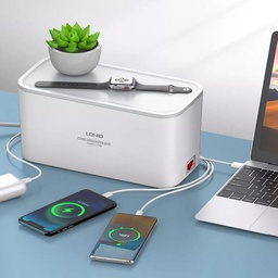 [HH00005466] Power Socket with 5 Outlets &amp; 3 USB Outlets Inside a Box to Hide &amp; Organize Cords &amp; Wires