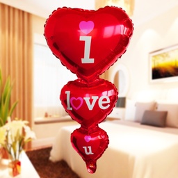 [HH00005547] CM 90*50 باللون الاحمر I Love U بالون هيليوم