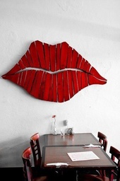 [HH00005832] Passion Lips 3D Wood Wall Art