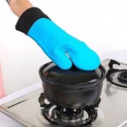 [HH00000049] جوانتي مطبخ سيليكون مبطن من الداخل ومقاوم للحرارة الوان ساده