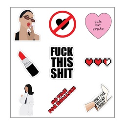 Cool Girl Vinyl Sticker Pack Reusable &amp; Waterproof