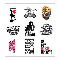 Bikes Lovers Vinyl Sticker Pack Reusable &amp; Waterproof