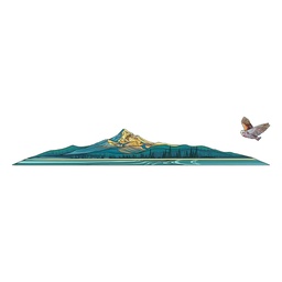 [HH00006869] Owl Mountain Vinyl Sticker Reusable &amp; Waterproof For Water Bottles