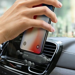 [HH00008658] حامل موبايل سيارة يدور 360 درجة للتحكم في الزاوية يثبت في فتحات التهوية