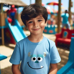 James Sullivan تيشيرت اطفال قطن باللون اللبني