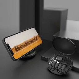 [HH00012054] منظم  كابل شاحن 5 في 1 للشحن ونقل البيانات مع حامل للموبايل