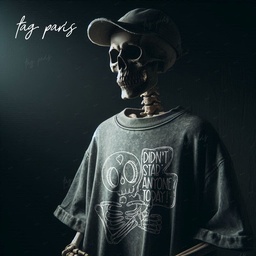 Didn't Stab Any One To Day ! Oversize T-shirt -Stone Washed -Gray تيشيرت اوفر سايز